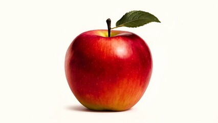 red apple isolated on white