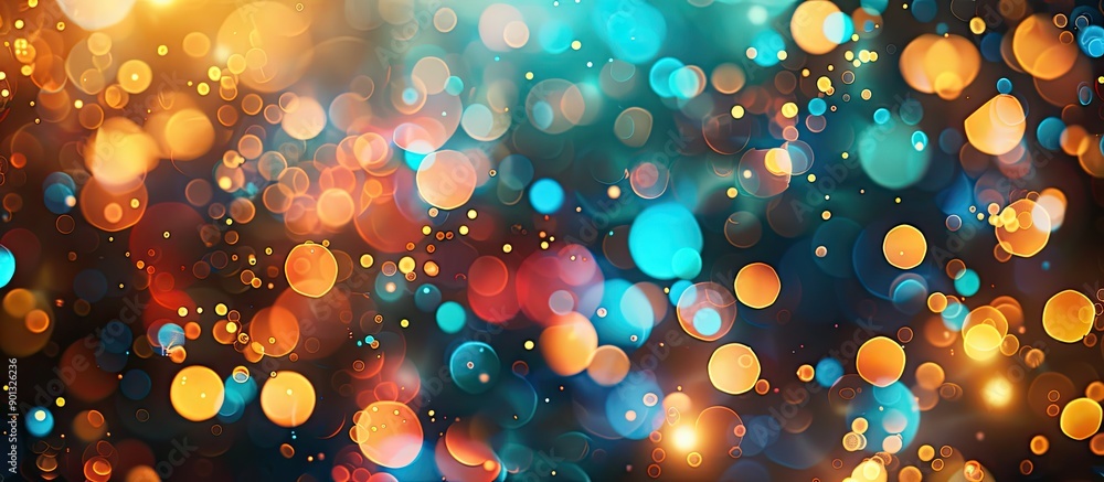 Leinwandbilder abstract colorful wallpaper with defocused lights ideal for christmas and new year celebrations feat