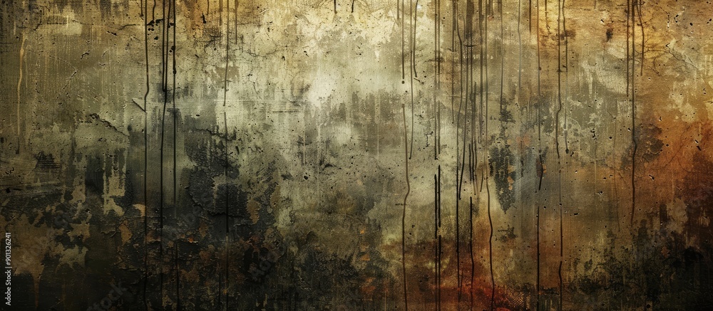 Aufkleber Grunge texture with abstract elements makes for an intriguing copy space image