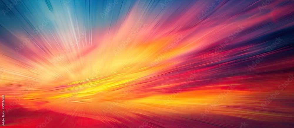 Leinwandbilder abstract sunset background with vibrant colors and blurred motion creating a captivating copy space 