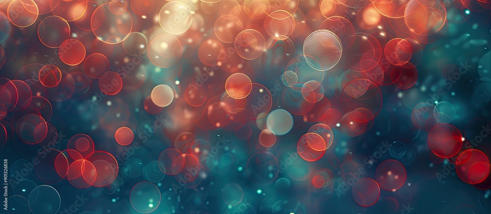 Aufkleber festive bokeh circles create an abstract christmas themed copy space image