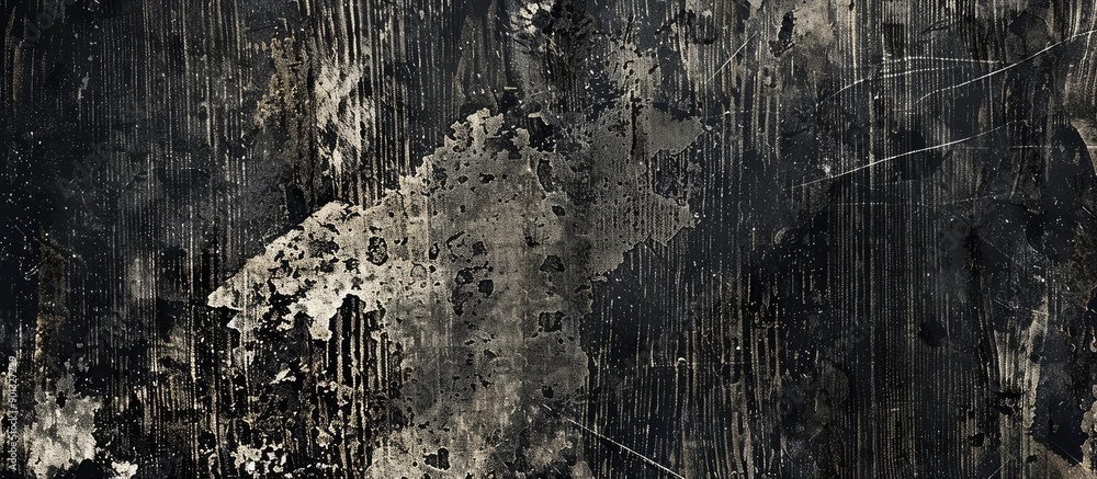 Poster Scratched high contrast texture for ad brochure or invitation featuring a grungy aged appearance with copy space image