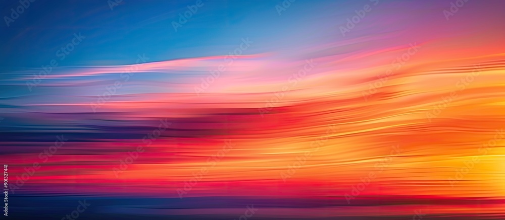 Leinwandbilder abstract sunset background with vibrant colors and blurred motion creating a captivating copy space 