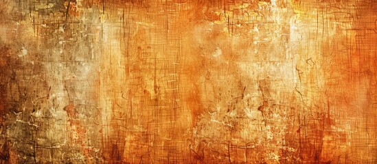 Vintage style orange textured backdrop with a scratched wall structure ideal as a template for scrapbooking with empty copy space image