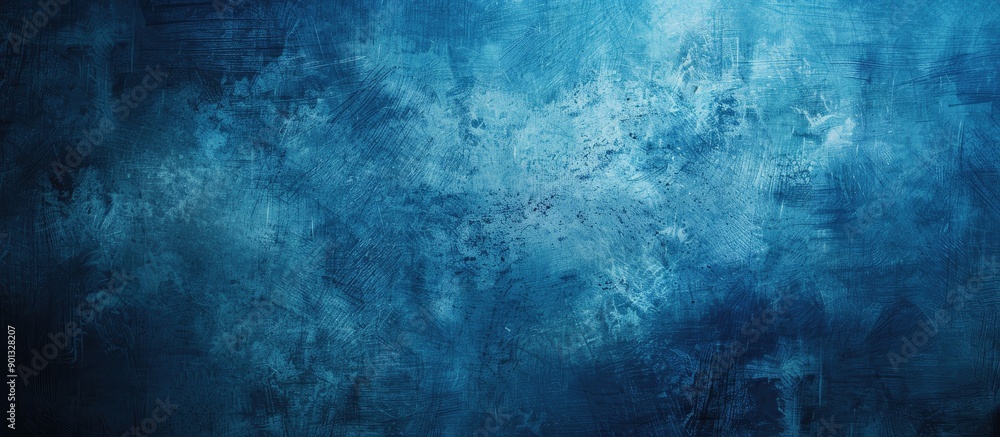 Fototapete grunge blue texture background with artistic design and vignette ideal for a copy space image