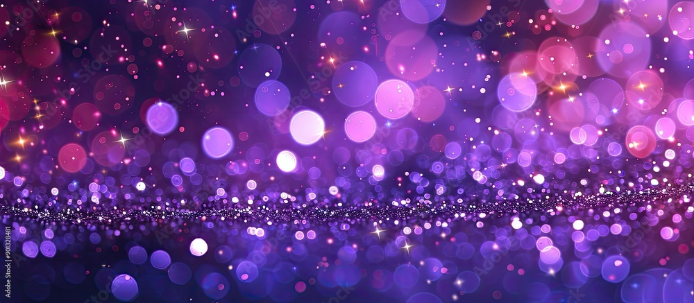 Aufkleber abstract christmas background with purple glitter texture and bokeh effects perfect for festive desi