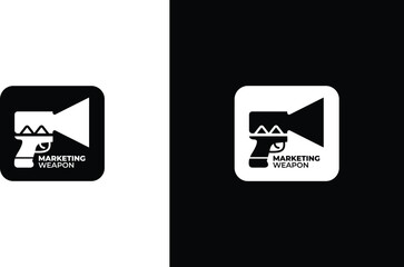 Marketing Weapon Logo, Marketing Logo, Agency Logo Design
