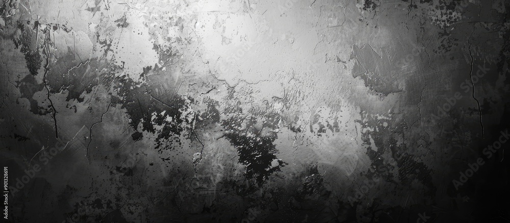 Poster Abstract monochrome background with a grungy twist featuring varying shades of gray in a textured design ideal for use as a copy space image