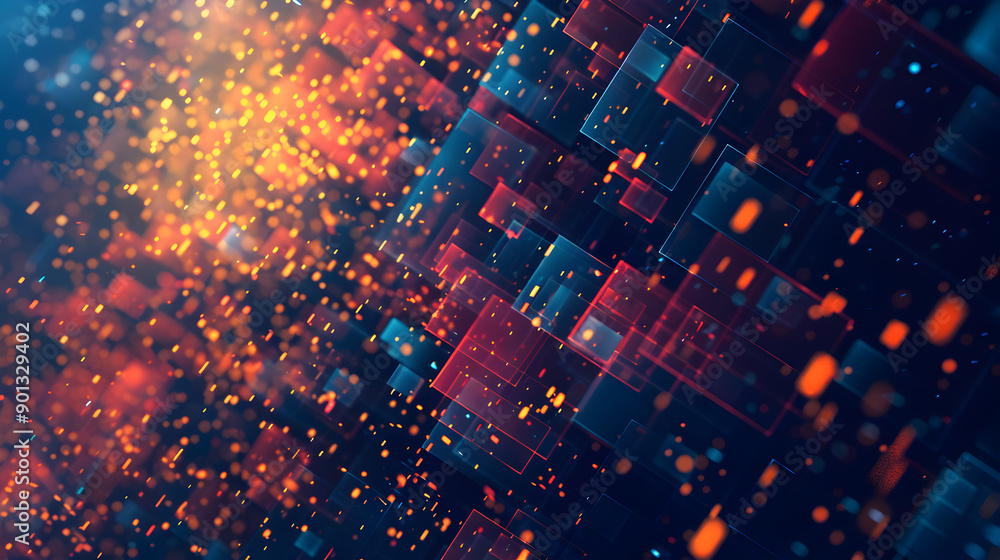 Poster abstract technology background business & development. generative ai.