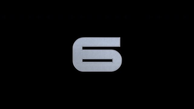 Electric 3D Countdown On Black Background
