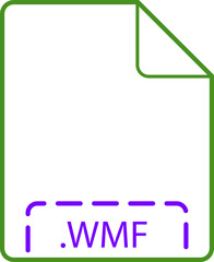 WMF File icon deep rounded outline