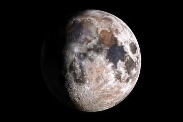 Beautiful moon photograph capturing detailed lunar features.