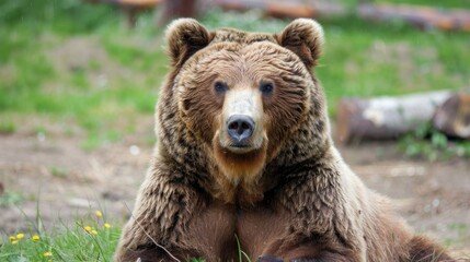 Fototapeta premium Close-up Portrait of a Brown Bear