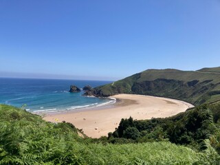 beach and sea Torimbia, Asturias, Spain