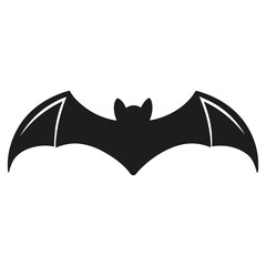 Scary Halloween bat vector silhouette