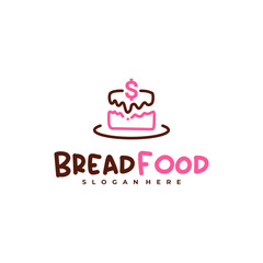 Money with bread logo vector template, Creative bread money logo design concepts