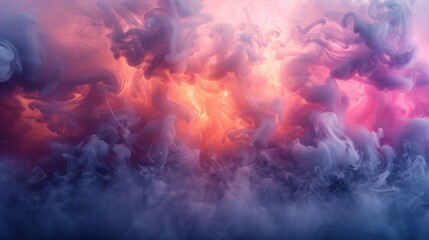 Abstract Colorful Smoke Swirls