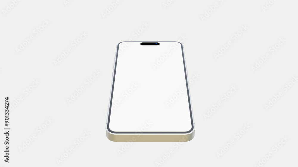 Poster smartphones mockup on a white background. realistic smartphone blank screen, phone mockup. template 