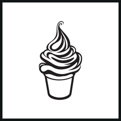 vector silhouette of a Sour Cream , logo, icon