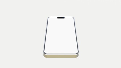 Smartphones mockup on a white background. Realistic smartphone blank screen, phone mockup. Template for infographics or presentation UI, UX design interface. Cellphone frame with blank display.