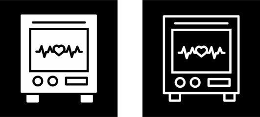 Heart Rate Machine Vector Icon