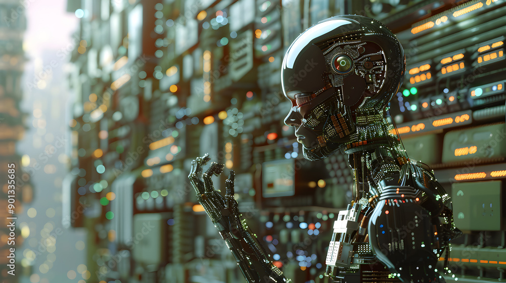 Poster artificial intelligence concept. generative ai.