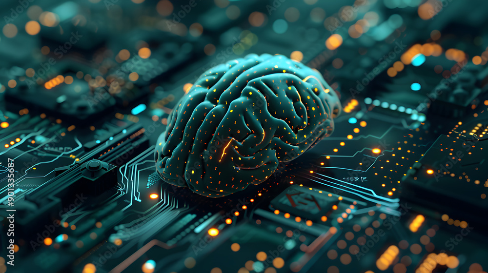 Poster artificial intelligence concept. generative ai.