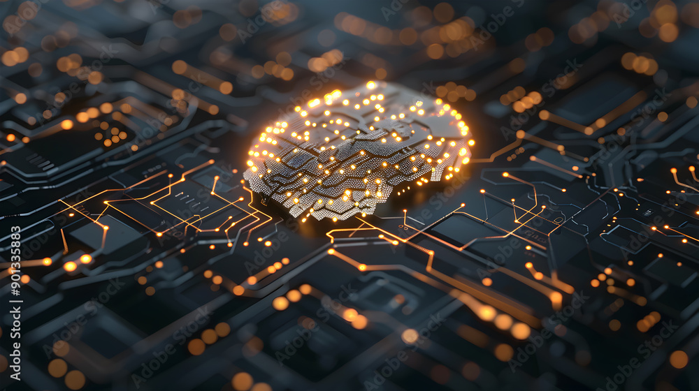 Poster artificial intelligence concept. generative ai.