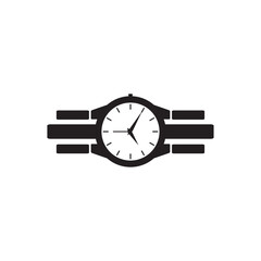 modern stylish wristwatch logo design