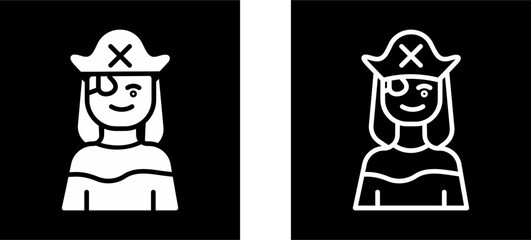 Female Pirate Vector Icon