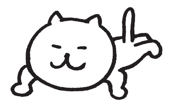 recommend clip art: 色々なスポーツをする目が細いかわいい白猫キャラ