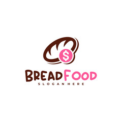 Money with bread logo vector template, Creative bread money logo design concepts