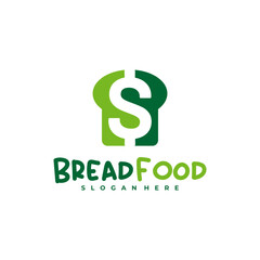 Money with bread logo vector template, Creative bread money logo design concepts