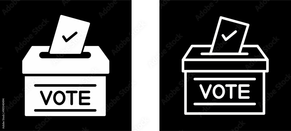 Wall mural Ballot Vector Icon