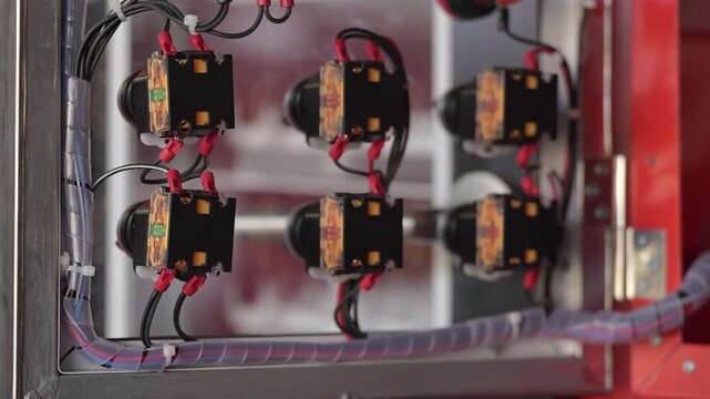 electrical structure of indicator lights on a control panel