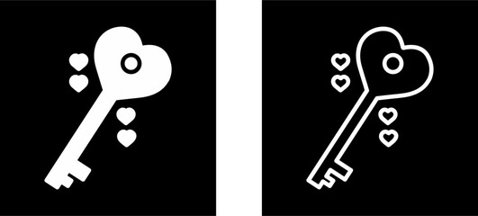 Love Key Vector Icon