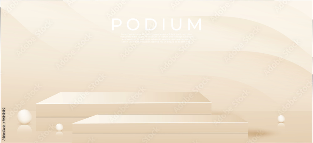 Aufkleber modern product podium design with a rectangular shape. 3d podium design. relstick product showcases 