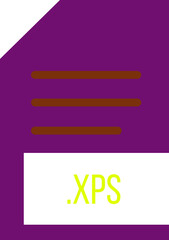 Fototapeta premium XPS File extension icon minimal colro fill