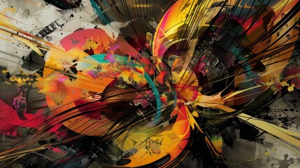 Abstract background design inspired by postmodern aesthetics arts 