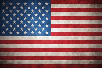 Obraz premium Minimalistic usa flag design - american banner with copy space - independence day background