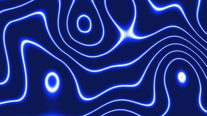 Glowing neon curve line waveform technology illustration background.