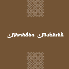 Ramadan Mubarak Islamic greeting card background