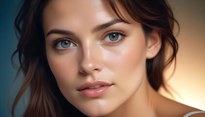 Fototapeta premium Smooth Skin Highlighting Collagen on a model in a studio