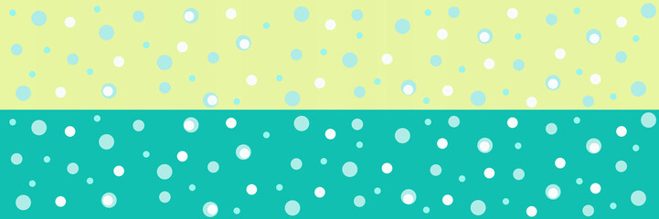 Abstract Pattern with White Dots on Green Background. Long banner