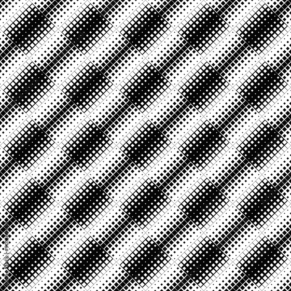 Poster geometrical abstract square pattern background - monochrome vector illustration from diagonal square