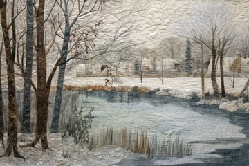 Tree snow land landscape.