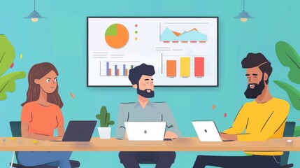 Office Meeting with a Team of Three