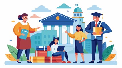 Naklejka premium They provide academic and career counseling, empowering students to explore their options and make informed decisions about their future.