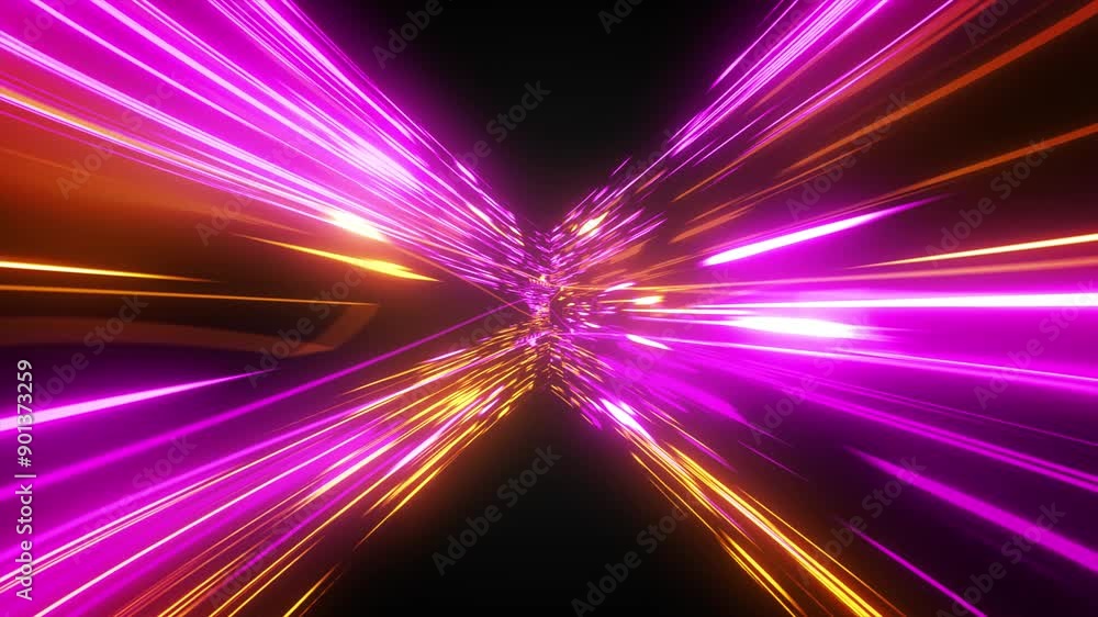 Poster digital motion graphics featuring an iridescent stargate blending in space
