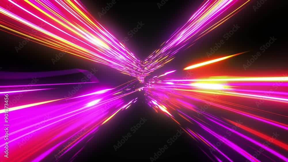 Poster computer-rendered animation of a stargate moving through space